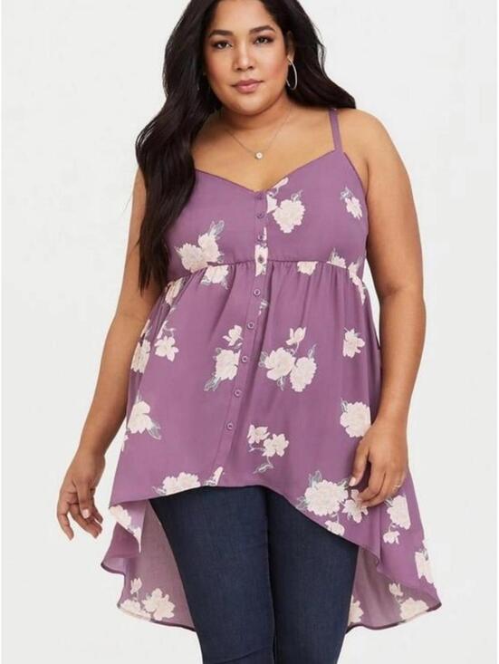 torrid Tops - Torrid Georgette Babydoll Cami women’s size 1 1X